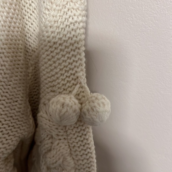Nasty Gal Ivory M Chunky Cable Knit Fisherman Boho Chic Cottagecore Boxy Crop - Picture 10 of 14